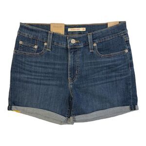 Levi's Women's Mid-Length Denim Mid-Stretch Super Soft Short - Maui Ocean
